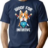 Woof For Initiative Funny Corgi Dog D20 Rpg Gamer Gift T-Shirt - Navy
