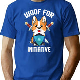 Woof For Initiative Funny Corgi Dog D20 Rpg Gamer Gift T-Shirt - Blue