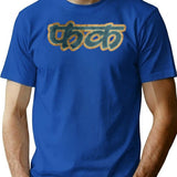 Word Fuck In Nepali Letter T-Shirt - Retro Graphic Tee for Men & Women - Blue