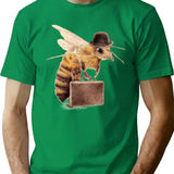 Worker Bee T-Shirt - Retro Graphic Tee for Men & Women - Green