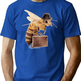 Worker Bee T-Shirt - Retro Graphic Tee for Men & Women - Blue