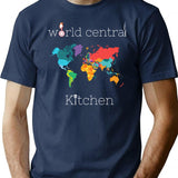 World Central Kitchen Active T-Shirt - Retro Graphic Tee for Men & Women - Navy