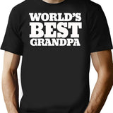 World's Best Grandpa T-Shirt - Retro Graphic Tee for Men & Women - Black