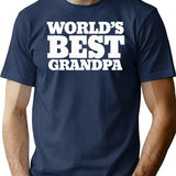 World's Best Grandpa T-Shirt - Retro Graphic Tee for Men & Women - Navy