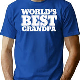 World's Best Grandpa T-Shirt - Retro Graphic Tee for Men & Women - Blue