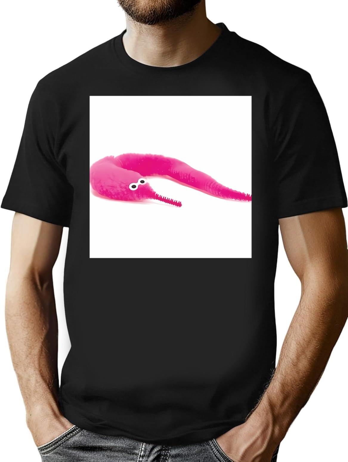 Worm On A String T-Shirt - Retro Graphic Tee for Men & Women - Black