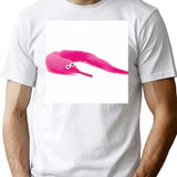 Worm On A String T-Shirt - Retro Graphic Tee for Men & Women - White