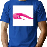 Worm On A String T-Shirt - Retro Graphic Tee for Men & Women - Blue
