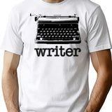 Writer T-Shirt - Retro Graphic Tee for Men & Women - White