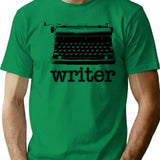 Writer T-Shirt - Retro Graphic Tee for Men & Women - Green