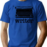 Writer T-Shirt - Retro Graphic Tee for Men & Women - Blue