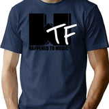 Wtf Happened To Music Solid T-Shirt - Retro Graphic Tee for Men & Women - Navy