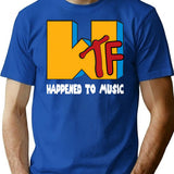 Wtf Happened To Music T-Shirt - Retro Graphic Tee for Men & Women - Blue