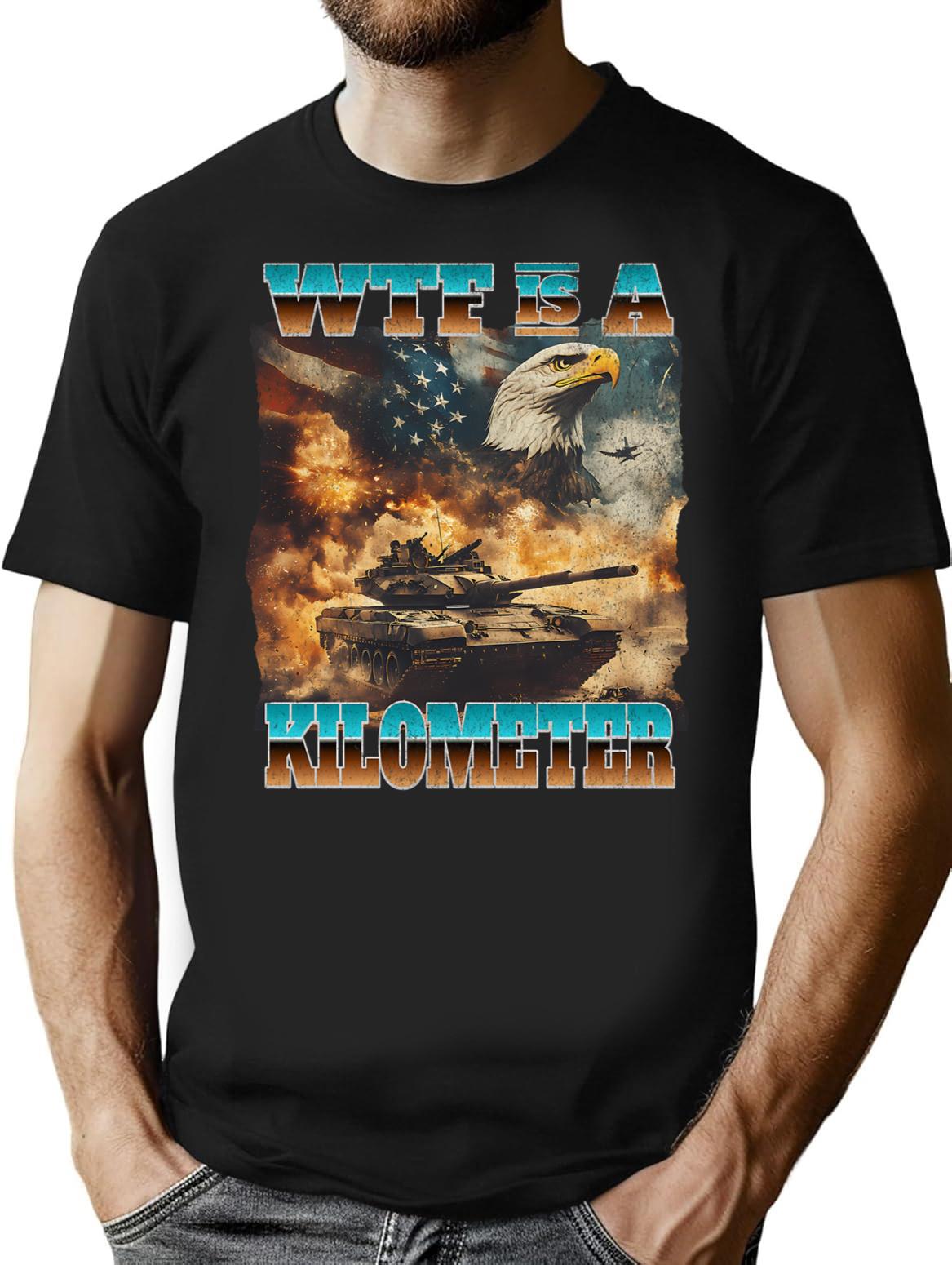 Wtf Is A Kilometer (1) T-Shirt - Retro Graphic Tee for Men & Women - Black