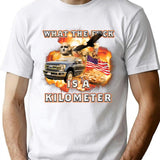 Wtf Is A Kilometer T-Shirt - Retro Graphic Tee for Men & Women - White