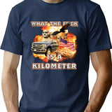 Wtf Is A Kilometer T-Shirt - Retro Graphic Tee for Men & Women - Navy