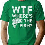 Wtf Where's The Fish Fisherman Gift T-Shirt - Green