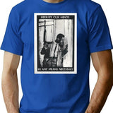 X - Gun In Window Cover T-Shirt - Blue