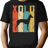 Xolo Xoloitzcuintle Mexican Hairless Dog Vintage Retro Style T-Shirt - Black