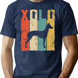 Xolo Xoloitzcuintle Mexican Hairless Dog Vintage Retro Style T-Shirt - Navy