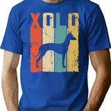 Xolo Xoloitzcuintle Mexican Hairless Dog Vintage Retro Style T-Shirt - Blue