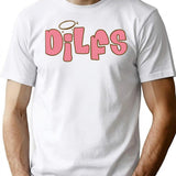Y2k Dilfs T-Shirt - Retro Graphic Tee for Men & Women - White