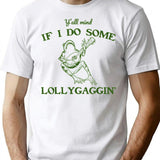 Y'all Mind If I Do Some Lollygagging Retro Vintage Frog Nostalgia T-Shirt - White