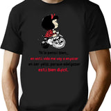 Ya Lo Pens Bien... Funny Mafalda T-Shirt - Black