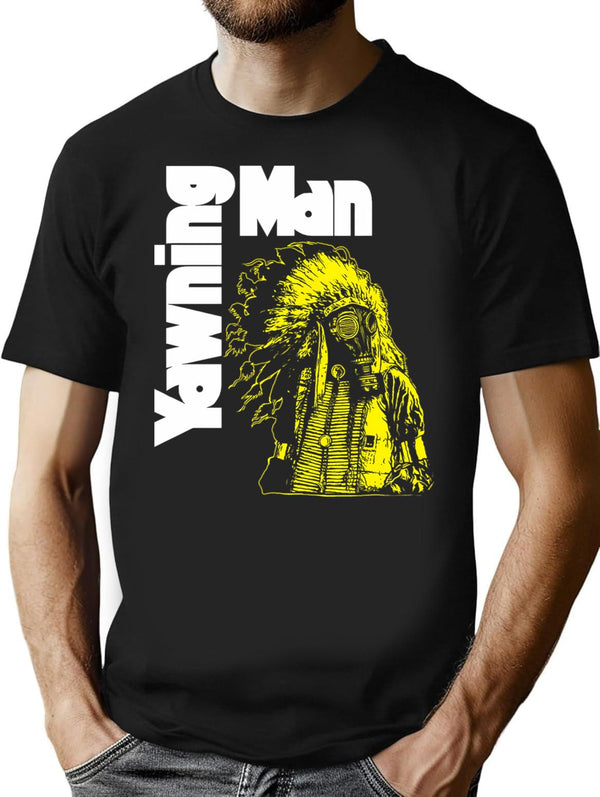 Yawning Man T-Shirt - Retro Graphic Tee for Men & Women - Black