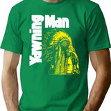 Yawning Man T-Shirt - Retro Graphic Tee for Men & Women - Green