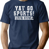 Yay Go Sports Vintage Funny Sports T-Shirt - Navy
