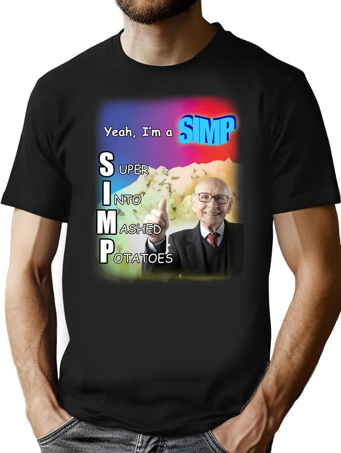 Yeah I'm A Simp Shirt T-Shirt - Retro Graphic Tee for Men & Women - Black