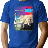 Yeah I'm A Simp Shirt T-Shirt - Retro Graphic Tee for Men & Women - Blue