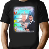 Yeah I'm Happy Shirt T-Shirt - Retro Graphic Tee for Men & Women - Black
