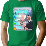 Yeah I'm Happy Shirt T-Shirt - Retro Graphic Tee for Men & Women - Green