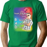 Yeah I'm Rad T-shirt Version 2 - Retro Graphic Tee for Men & Women - Green