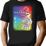 Yeah I'm Rad T-shirt - Retro Graphic Tee for Men & Women - Black