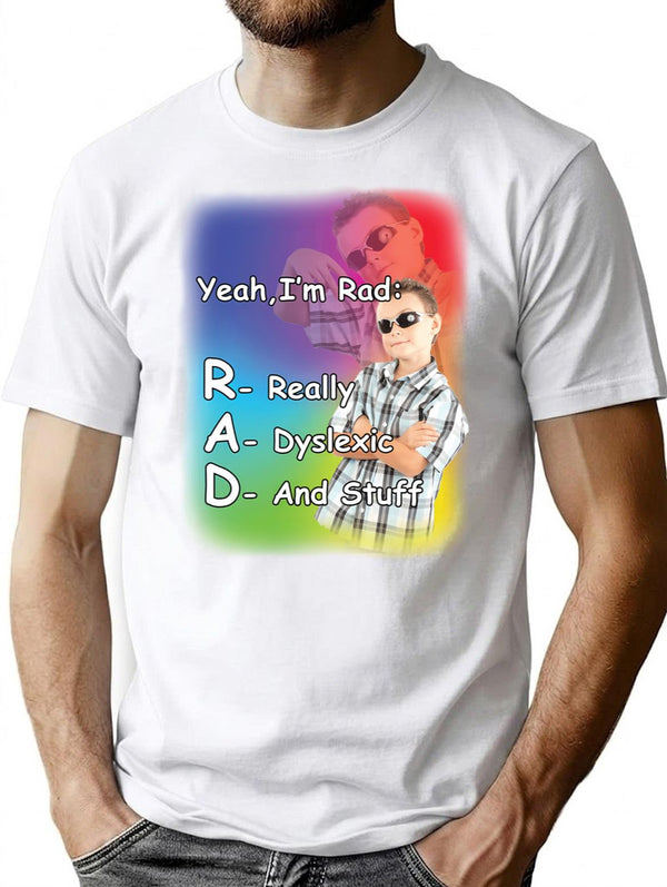 Yeah I'm Rad T-shirt - Retro Graphic Tee for Men & Women - White