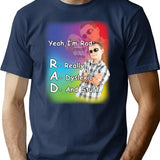 Yeah I'm Rad T-shirt - Retro Graphic Tee for Men & Women - Navy