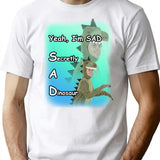 Yeah I'm Sad Shirt T-Shirt - Retro Graphic Tee for Men & Women - White
