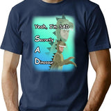 Yeah I'm Sad Shirt T-Shirt - Retro Graphic Tee for Men & Women - Navy