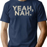 Yeah Nah (1) T-Shirt - Retro Graphic Tee for Men & Women - Navy