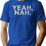 Yeah Nah (1) T-Shirt - Retro Graphic Tee for Men & Women - Blue
