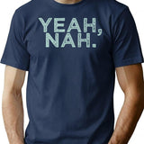 Yeah Nah T-Shirt - Retro Graphic Tee for Men & Women - Navy
