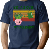 Yes All Over My Face Daddy Funny Plant Daddy Gift Vintage Classic T-shirt - Navy