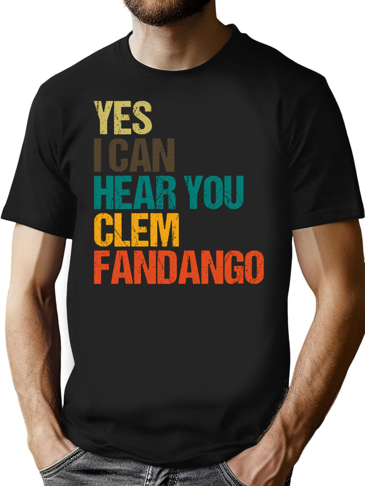 Yes I Can Hear You Clem Fandango Retro Vintage (1) T-Shirt - Black