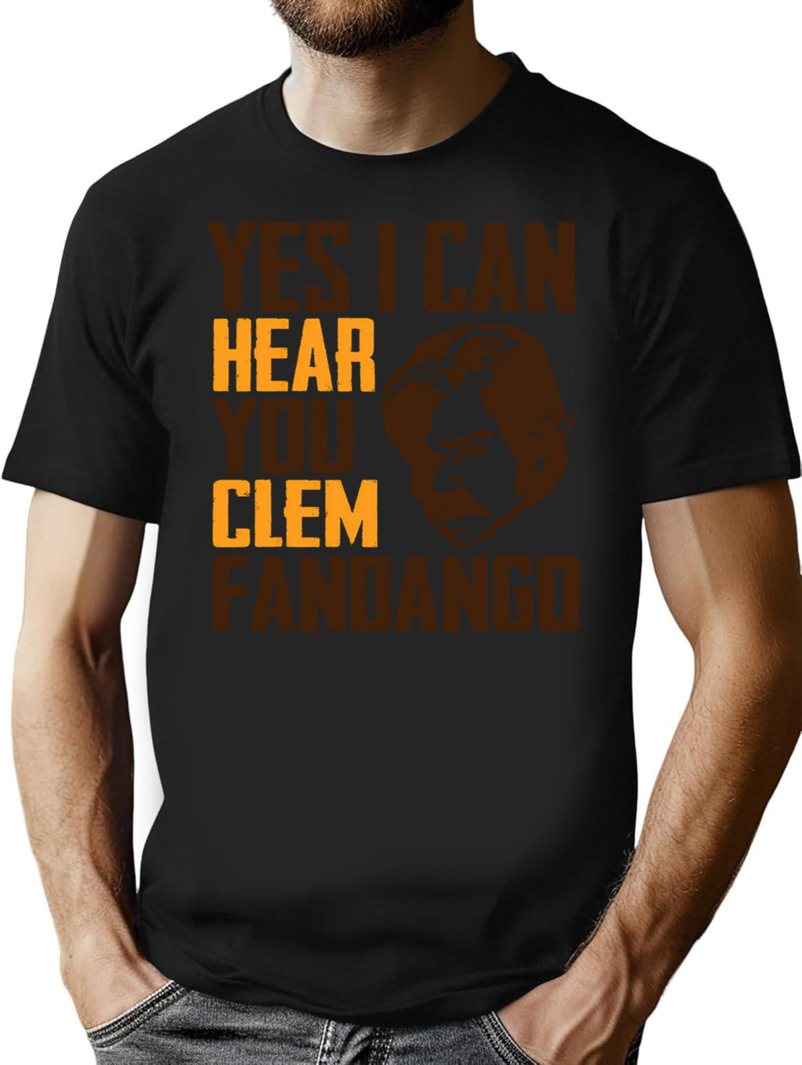 Yes I Can Hear You Clem Fandango Retro Vintage (4) T-Shirt - Black