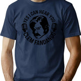 Yes I Can Hear You Clem Fandango Retro Vintage T-Shirt - Navy