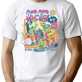 Ykai Band T-Shirt - Retro Graphic Tee for Men & Women - White