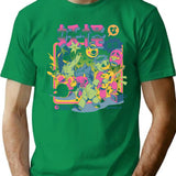 Ykai Band T-Shirt - Retro Graphic Tee for Men & Women - Green